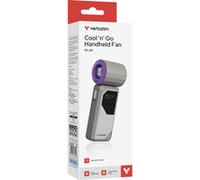 Verbatim "Cool ''n'' Go AirJet Gris, Violet Ventilateur portable"