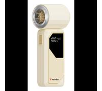 Verbatim Cool 'n' Go AirJet Ventilateur Portable Argent/Blanc, Batterie Li-Ion 4000mAh, 6W, 52.3x40.3x133.7mm, Rechargeable via USB, 166g