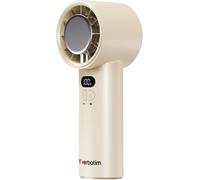 Verbatim Cool 'n' Go Ice Touch - Mini-ventilateur portable avec disque de refroidissement actif & indicateur LED blanc/argenté