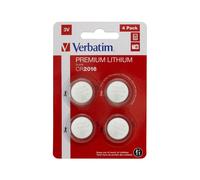Verbatim CR2016 - Pile Lithium 3V Usage Unique, Blister de 4, Dimensions 20mm x 1.6mm, Poids 1.8g, Technologie Lithium, Référence 49531
