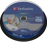 Verbatim DataLife - 10 x BD-R - 25 GB 6x - mit Tintenstrahldrucker bedruckbare Oberfläche - Spindel