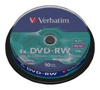 Verbatim DataLifePlus - 10 x DVD-RW - 4.7 Go 4x - argent mat - spindle G