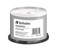 Verbatim DataLifePlus - 50 x CD-R - 700 Mo 52x - argent - surface imprimable thermique large - spindle