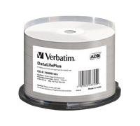 Verbatim DataLifePlus - 50 x CD-R - 700 Mo 52x - blanc - surface imprimable par jet d'encre, surface imprimable large - spindle