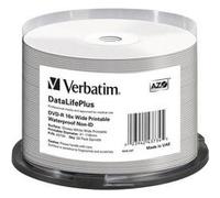 Verbatim DataLifePlus - 50 x DVD-R - 4.7 Go 16x - surface imprimable par jet d'encre, surface imprimable large - spindle G