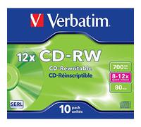 Verbatim CD-RW 12x 700 Mo 10 pièce(s)