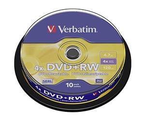 Verbatim DataLifePlus DVD+RW x 10 4,7 Go
