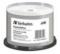 Verbatim DataLifePlus Professional - 50 x DVD+R DL - 8.5 Go 8x - surface imprimable thermique large - spindle G
