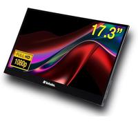 Verbatim 49593 écran plat de PC 43,9 cm (17.3") 1920 x 1080 pixels Full HD LCD Écran tactile Noir