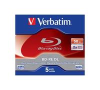 Verbatim BD-RE DL 50GB 2 x 5 Pack Jewel Case 50 Go 5 pièce(s)