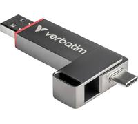 Verbatim Dual QuickStick, 1 to Externe 3.2 Gen 1 USB-C/USB-A SSD, High Speed USB Stick jusqu'à 530 Mo/s, clé USB extrêmement Rapide pour téléphone Portable, Ordinateur Portable, PC et Ordinateur