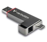 Verbatim Dual QuickStick lecteur USB flash 128 Go USB Type-A / USB Type-C 3.2 Gen 1 (3.1 Gen 1) Gris