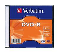 Verbatim DVD-R 16X Single wrap SC 4,7 Go Matt silver Slim Case (1)