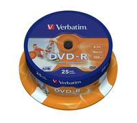 Verbatim DVD-R 16x Speed 4,7GB , 25 pcs, vierges