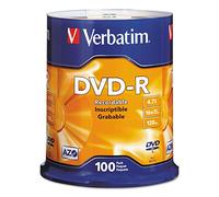 Verbatim DVD-R 4.7 Go 16 x 100pk Spindle 4.7 Go DVD-R 100pièce (s) - DVD + RW Vierges (4,7 Go, DVD-r, 100 pièce (s), 120 mm, 16 x, axe)