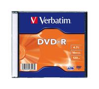 Verbatim - DVD-R - 4.7 Go 16x - argent mat - boîtier CD étroit