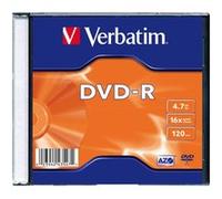 Verbatim - DVD-R - 4.7 Go 16x - argent mat - boîtier CD étroit G
