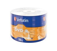 Verbatim DVD-R 4.7 Go 16x Argent Mat - Lot de 50 unités - Référence 43791 - Conditionnement Fuseau