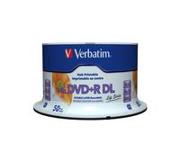 Verbatim DVD+R DL 8.5GB 8x - Pack de 50 disques optiques double couche 120mm imprimables - Référence 97693