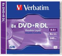 Verbatim DVD+R Double Couche 8x Speed, boîtier Jewel, 8,5Go