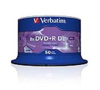 Verbatim DVD+R Double Layer 8x Matt Silver 50pk Spindle
