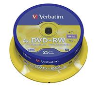 VERBATIM DVD-RW 25 Unités 4X 4,7 GB