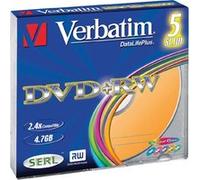 Verbatim DVD+RW 4,7 Go x 5 Couleur G