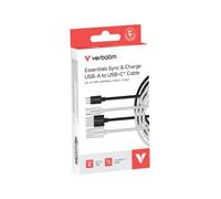 Lot de 2 cables Verbatim Essentials Sync & Charge USB-A vers USB-C 18W M/M 1m (N