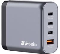VERBATIM 32203 - Chargeur USB, 140 W, 3 x USB-C PD, 1 x USB-A QC 3.0, GAN