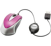 Verbatim Go Mini Optical Travel Mouse - Souris - droitière et gauchère - optique - 3 boutons - filaire
