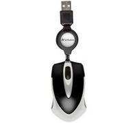 Verbatim Go Mini Optical Travel Mouse - Souris - droitiers et gauchers - optique - filaire - USB - noir G