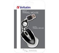 Verbatim Go Mini Optical Travel Mouse - Souris - droitiers et gauchers - optique - filaire - USB - noir Noir G
