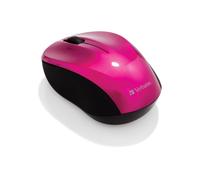 Verbatim Souris Go Nano optique sans fil RF 1600 DPI Récepteur USB Rose