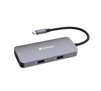 Hub multiport USB-C® (USB 3.2 Gen 1) Verbatim CMH-05 5 ports avec port réseau intégré, avec port