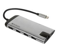 Verbatim Station d'accueil USB-C 49142 Multiport USB 3.2 Gen1 HDMI SDHC/microSDHC RJ45 Argent