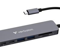 Verbatim Hub USB Multi Port Essentials USB-C PD, USB-C, 2xUSB-A 3.0, HDMI, SD/microSD