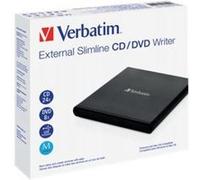 Verbatim External Slimline CD/DVD Writer lecteur de disques optiques DVD±RW Noir
