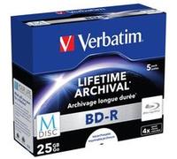 Verbatim M-Disc - 5 x BD-R - 25 Go 4x - surface imprimable par jet d'encre - boîtier CD G