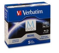 Verbatim M-Disc BDXL 100 GB 6x Blanc - Boîtier Jewel Case - 5 x