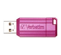 Verbatim Micro-clé USBPinStripe de 32 Go - rose fuchsia