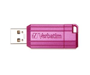 Verbatim Micro-clé USBPinStripe de 32 Go - rose fuchsia