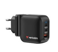 Chargeur secteur Verbatim Mini GaN 1x USB-A + 2x USB-C 70W (Noir)