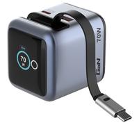 Verbatim Mini GaN Charger 70W Retractable Cable+Display 32059