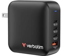 Verbatim Mini GaN Charger Adaptateur de voyage 165 W 1x USB-A, 3x USB-C® Power Delivery, USB PD 3.1, QC 3.0 noir chargeur rapide