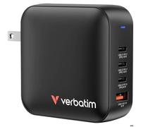 Verbatim Mini Gan Charger 165w Universale Nero Ac Ricarica Rapida Interno