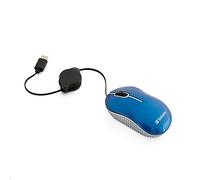 Verbatim Mini Souris Optique Filaire USB-C - Plug & Play - Petite Souris de Voyage Filaire - Bleu 70746