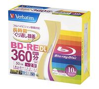 Verbatim Mitsubishi 50 Go 2 x vitesse-BD-Re Blu-ray/disque de feutre Lot de 10-jet d'encre-imprimable Chaque disque dans un boîtier (Japon Allemagne)