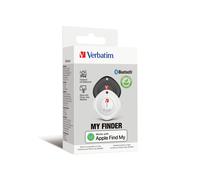 Verbatim My Finder Localisateur Personnel Bluetooth 5.2, IP66, iOS, USB 3.2 Gen 1, Pile CR2032, ABS/PC, Noir/Blanc, 43x44x11mm, 13g, Ref: 32131 (Lot de 2)