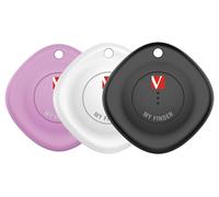 Verbatim My Finder Lot de 3 trackers Bluetooth pour Sac à Dos, Valise, Portefeuille, clés, etc. Compatible avec Apple « Où est ? » avec Batterie remplaçable
