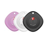 Verbatim My Finder Lot de 3 trackers Bluetooth pour Sac à Dos, Valise, Portefeuille, clés, etc. Compatible avec Apple « Où est ? » avec Batterie remplaçable